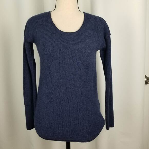 Cynthia Rowley Blue Extrafine Merino Wool Shirt Sweater - Size S/P - Picture 1 of 5